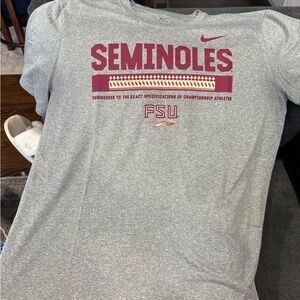 FSU Nike Gray Dri-FIT Athletic Tee